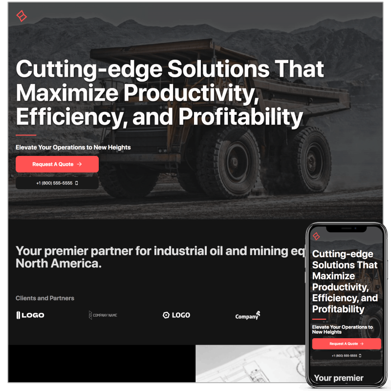 Forge Carrd template full page preview