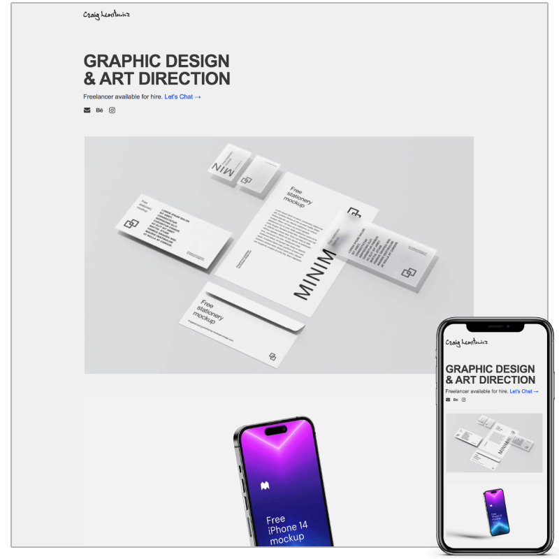 Canvas Carrd template full page preview