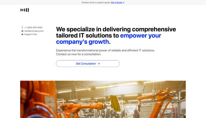 IT Business Carrd Template