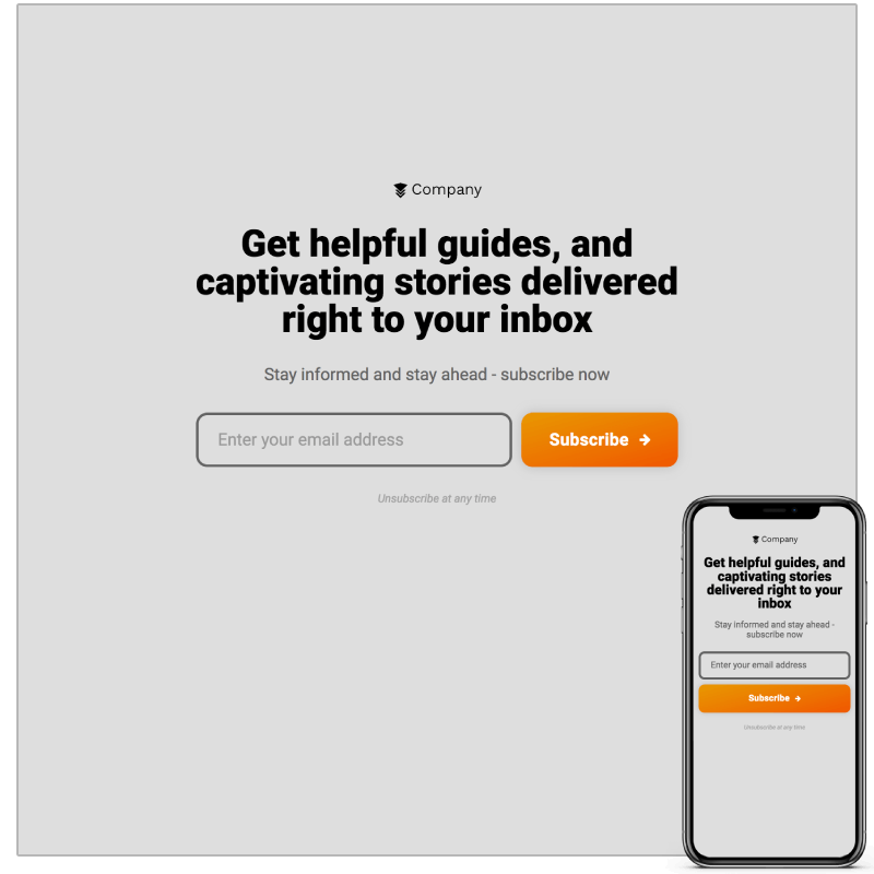 Headline Carrd template full page preview