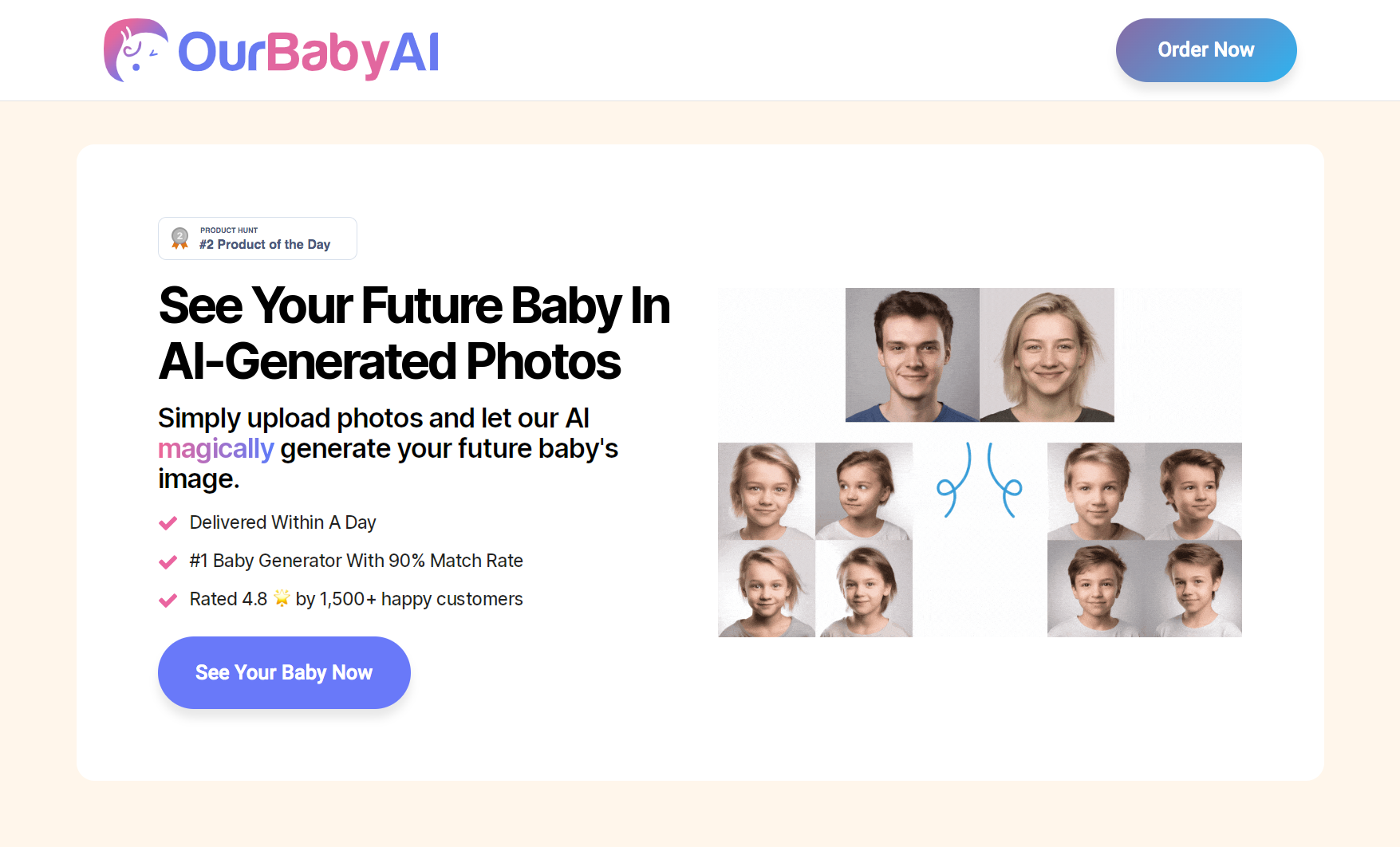 OurBabyAI-See-Your-Future-Baby-In-AI-Generated-Photos OpenBabyAI Carrd Landing Page Example