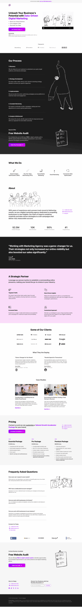 Venture Carrd template full page preview