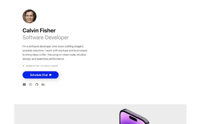 Software Developer Portfolio Carrd